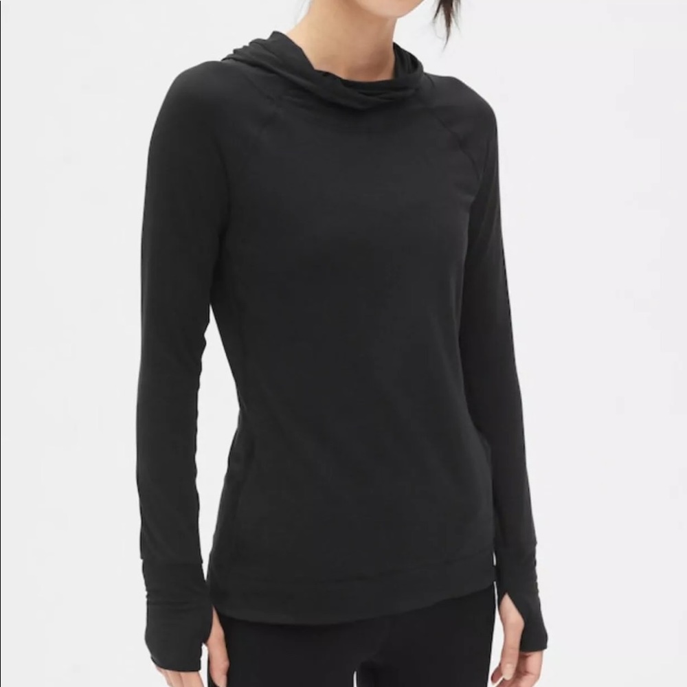Gap Fit Long Sleeve Pullover Hoodie Top Thumbholes